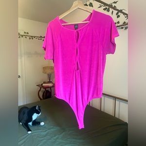 Pink Wild Fable Cut-Out Body Suit Tee